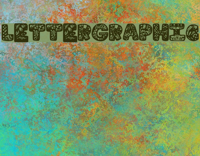 LetterGraphic Font examples