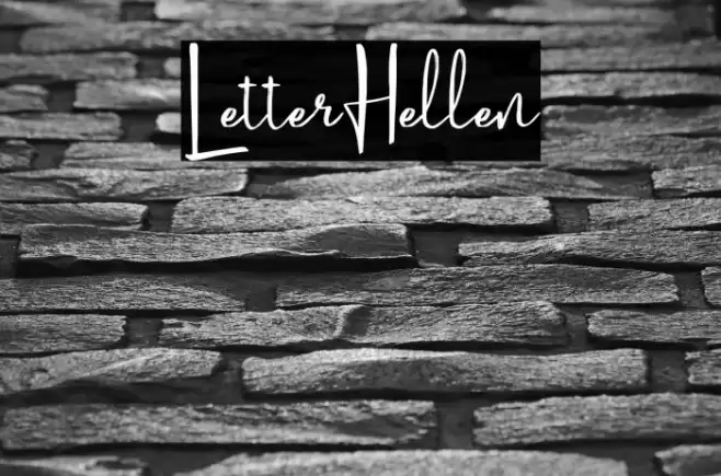 LetterHellen Font examples