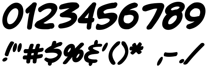 LetterOMatic! Bold Font OTHER CHARS