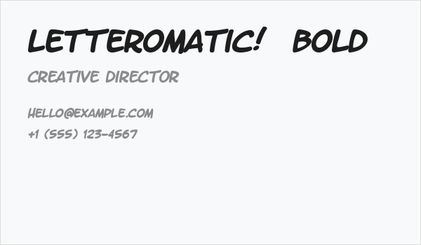LetterOMatic!  Bold Business Card