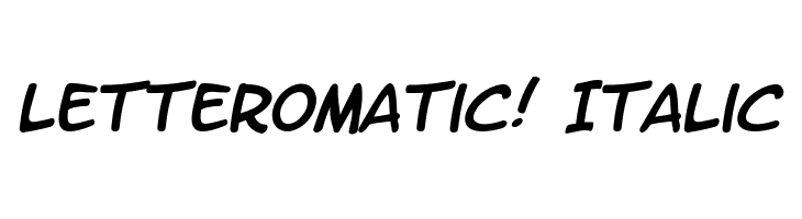 LetterOMatic! Italic Font