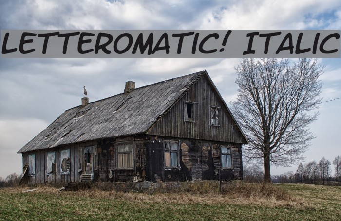 LetterOMatic! Italic Font examples