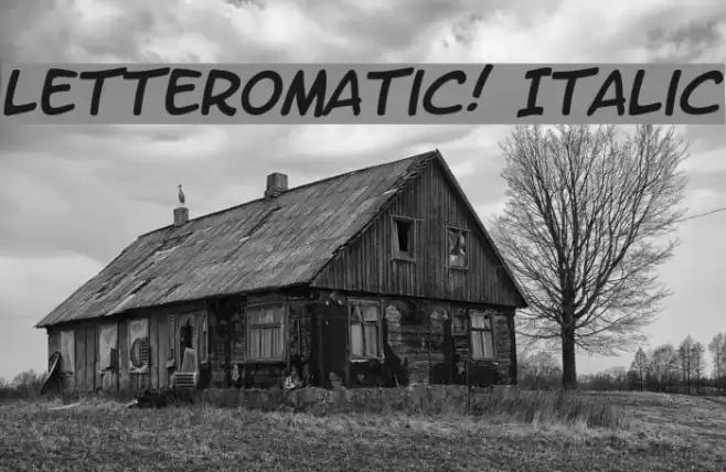 LetterOMatic! Italic Caratteri examples