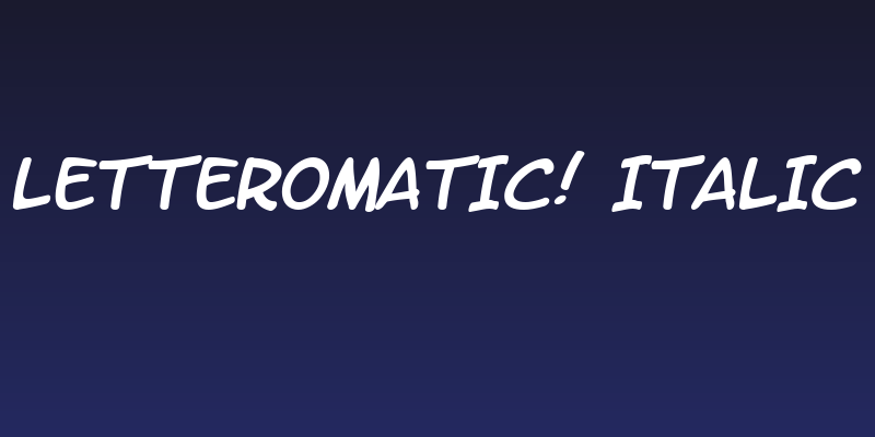 LetterOMatic! Italic Social Header
