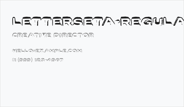 LetterSetA-Regular Business Card