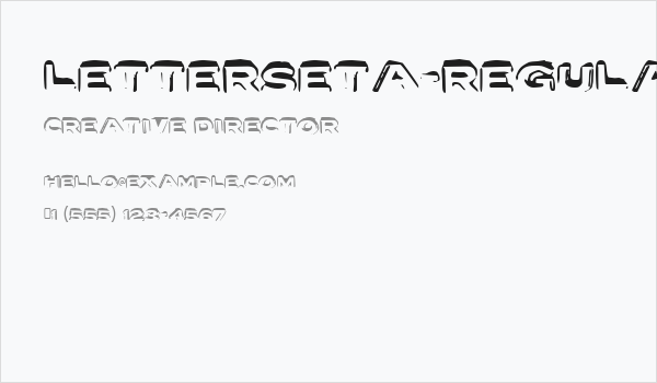 LetterSetA-Regular Business Card