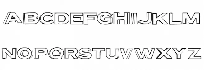 LetterSetB-Regular Schriftart Groß