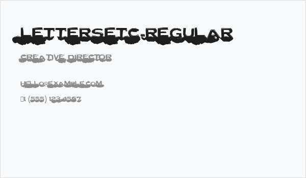 LetterSetC-Regular Business Card