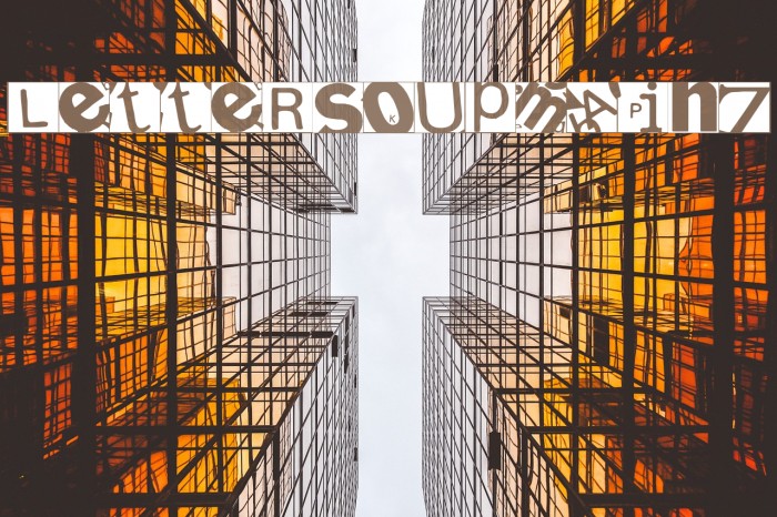 LetterSoupMainz Font examples