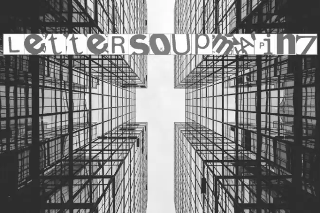 LetterSoupMainz Шрифта examples