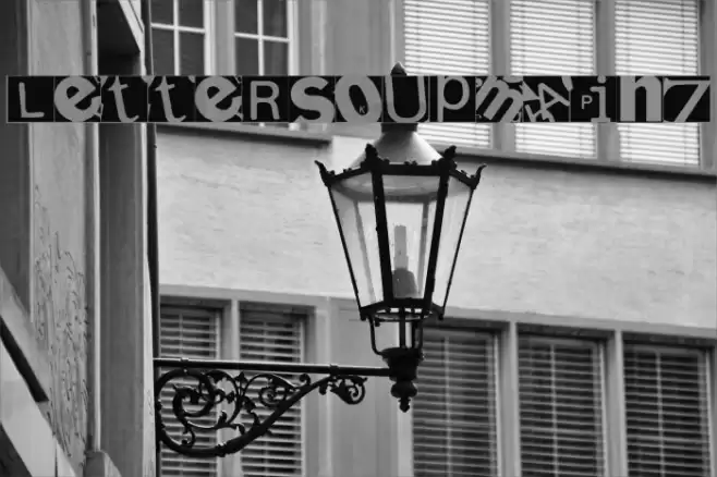 LetterSoupMainz Шрифта examples