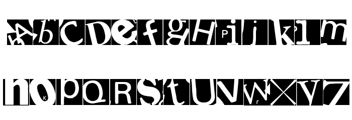 LetterSoupMainz Font LOWERCASE