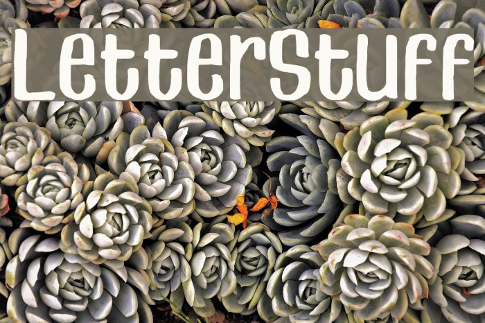 LetterStuff Font examples