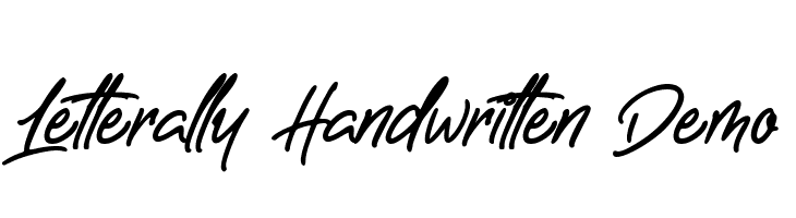 Letterally Handwritten Demo  नि: शुल्क फ़ॉन्ट्स डाउनलोड