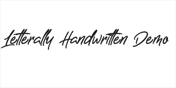 Letterally Handwritten Demo Logo