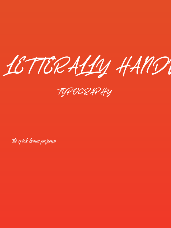 Letterally Handwritten Demo Poster