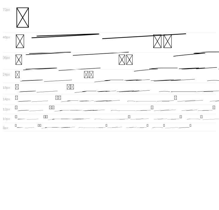 Lettered Swashes Waterfall