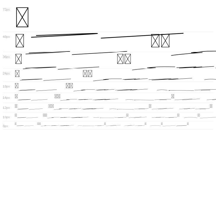 Lettered Swashes Waterfall