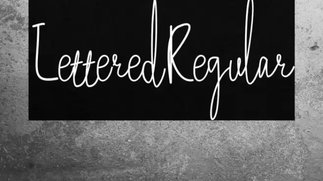 LetteredRegular Font examples