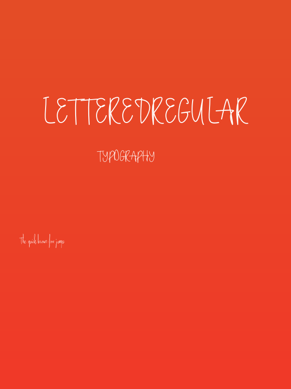 LetteredRegular Poster