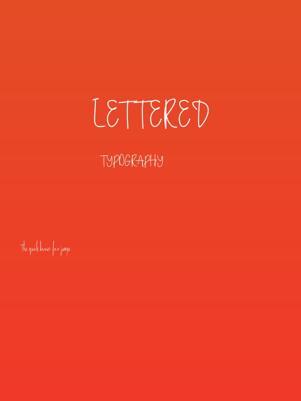 Lettered Poster