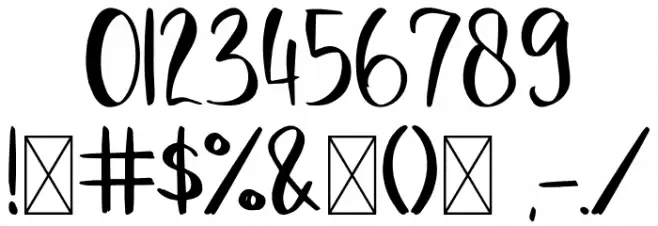 Letterhand Font OTHER CHARS