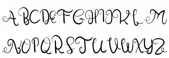 Lettering Script Caratteri MAIUSCOLE