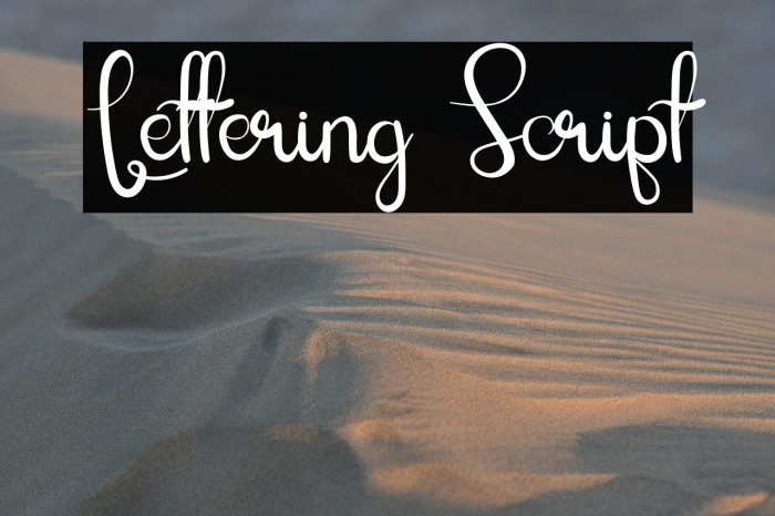 Lettering Script Example 1