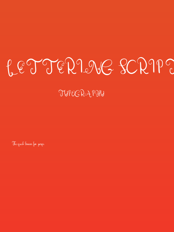 Lettering Script Poster