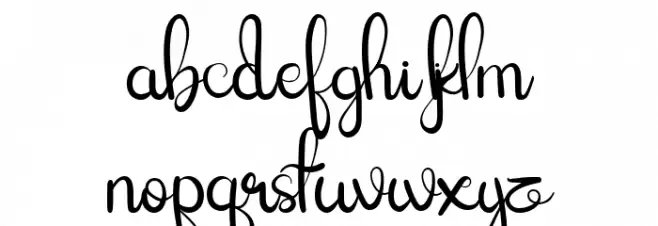 Lettering Script Caratteri MINUSCOLO