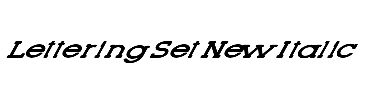 Lettering Set New Italic  Frei Schriftart Herunterladen