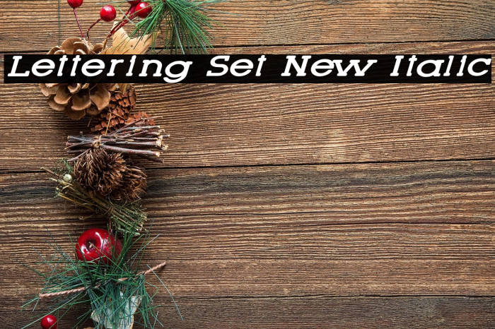 Lettering Set New Italic Example 1