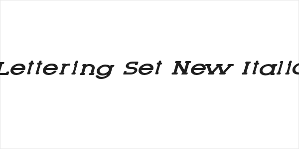 Lettering Set New Italic Logo