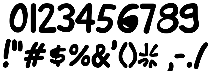 Lettering1 Bold Font OTHER CHARS