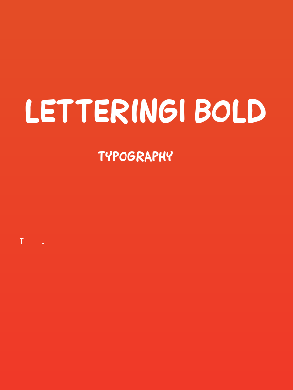 Lettering1 Bold Poster