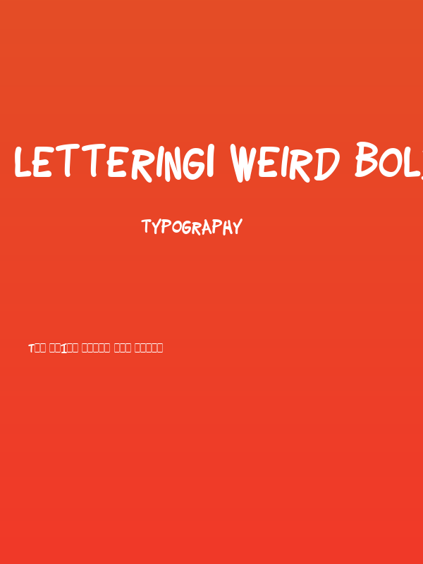 Lettering1 Weird Bold Poster