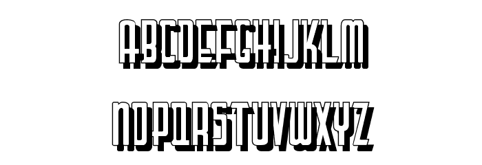 LetteringDecoShadow Font LOWERCASE