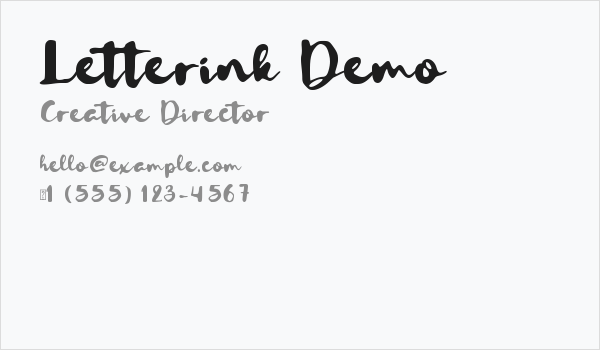 Letterink Demo Business Card