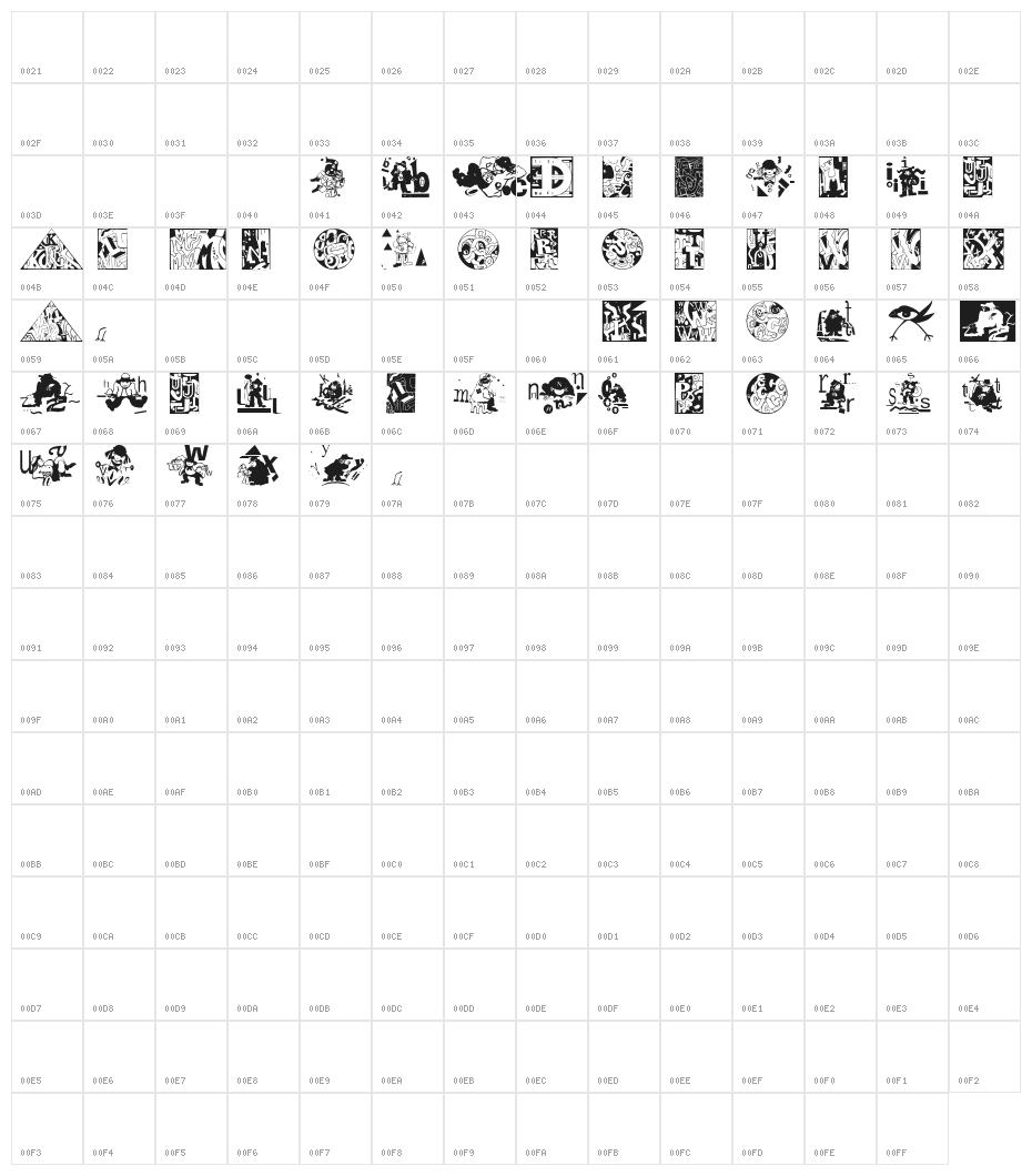 Letterly Character Map
