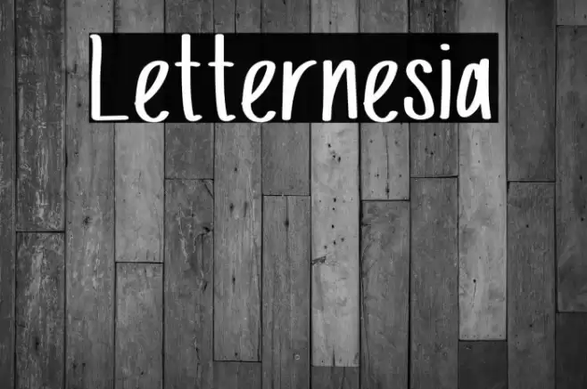 Letternesia Font examples