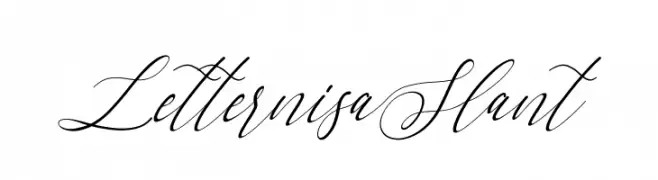 Letternisa Slant  Frei Schriftart Herunterladen