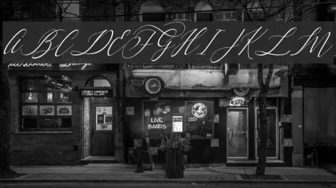 Letternisa Slant Font examples