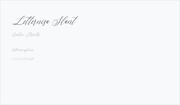 Letternisa Slant Business Card