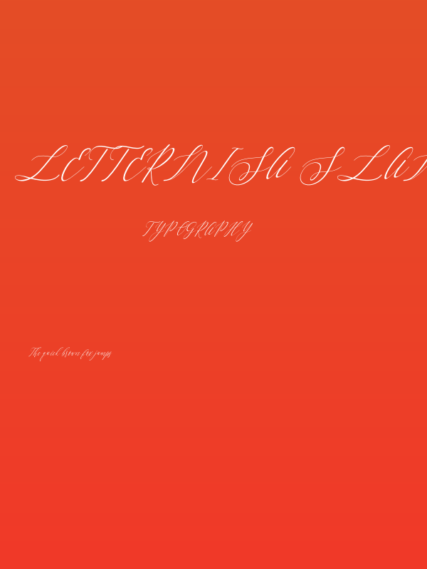 Letternisa Slant Poster