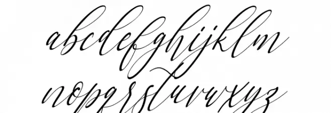 Letternisa Slant फ़ॉन्ट लोअरकेस