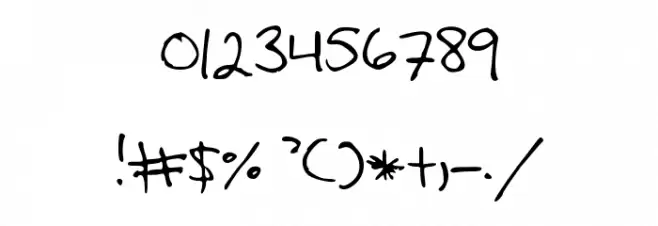 Letters From Home Medium Font OTHER CHARS