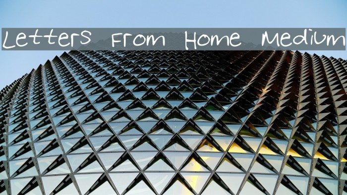 Letters From Home Medium Example 1