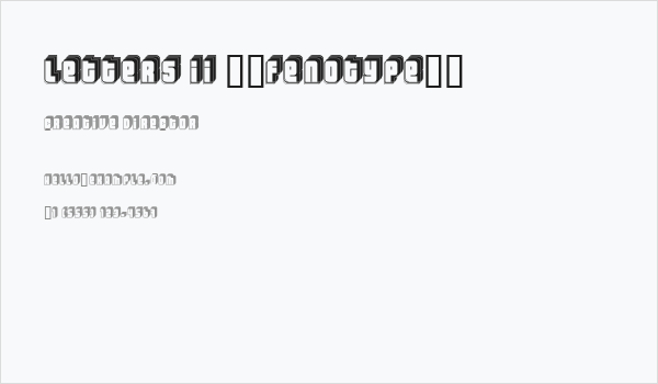 Letters II "Fenotype" Business Card