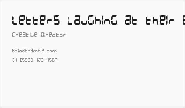 Letters Laughing at their Execution Business Card