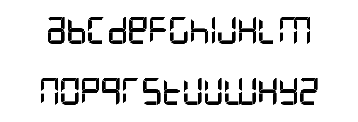 Letters Laughing by Quantized and Calibrated Font LOWERCASE